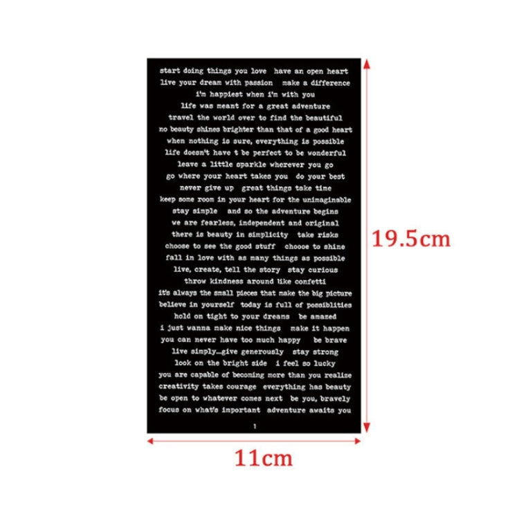 1 Sets Handbook DIY Vintage Text Sticker Material Pack(Brown)