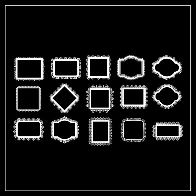 1 Sets Sun Moon Stars Vintage Lace Children Handbook Material(Bright As A River Of Stars)