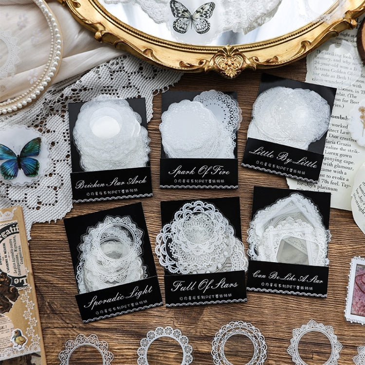 1 Sets Sun Moon Stars Vintage Lace Children Handbook Material(The Stars Are Dotted)