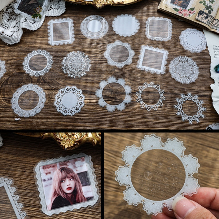 1 Sets Sun Moon Stars Vintage Lace Children Handbook Material(Bright As A River Of Stars)