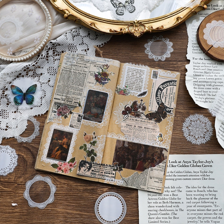 1 Sets Sun Moon Stars Vintage Lace Children Handbook Material(The Stars Are Dotted)