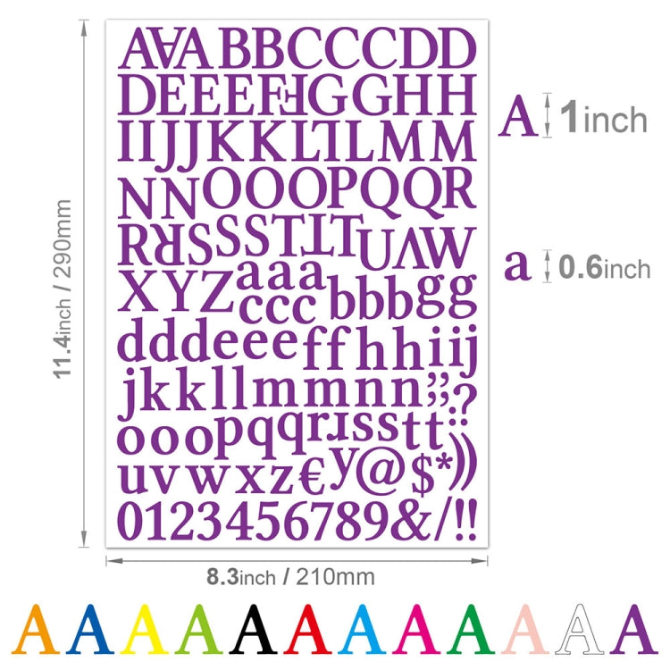 10 PCS Waterproof Alphabet DIY Handbook Sticker Gift Decoration Office Sticker(Light Green)