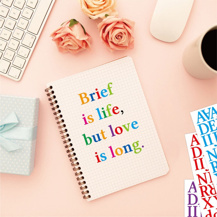 10 PCS Waterproof Alphabet DIY Handbook Sticker Gift Decoration Office Sticker(Pink)