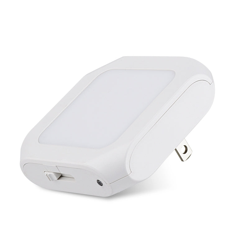 0.6W Stepless Dimming Induction Night Light Square Light Guide Plate Baby Night Light(US Plug)