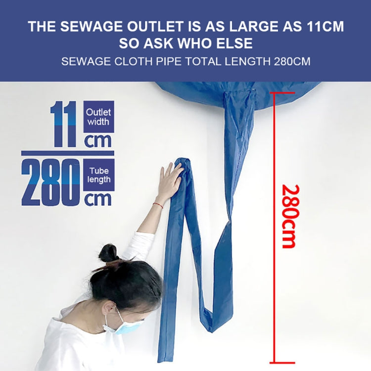 1-2P Air Conditioner Cleaning Cover With Drain Outlet Cover + Protective Wall Cloth