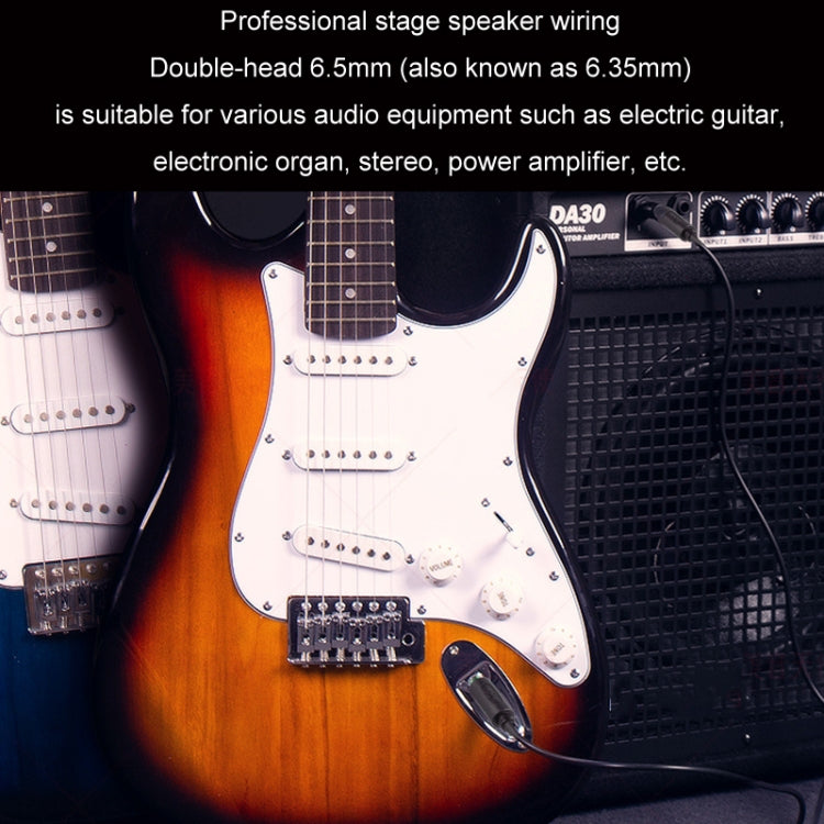 0.5m JINGHUA 6.5mm Audio Cable Male to Male Microphone Instrument Tuning Cable