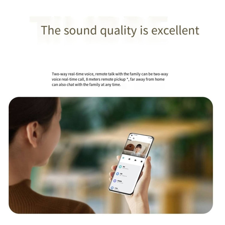 Original Xiaomi Mijia Smart Camera 3 PTZ Version 3K AI Detection Baby Monitor 5MP 360 Degree View Webcam Day & Night Work Infrared Night Vision, With US Plug Adapter(White)