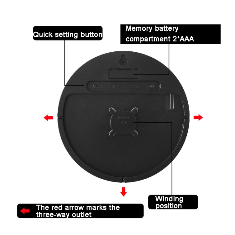 10-Inch Led Digital Wall Clock 2-Color Large Screen Electronic Clock With Temperature Display(Green)