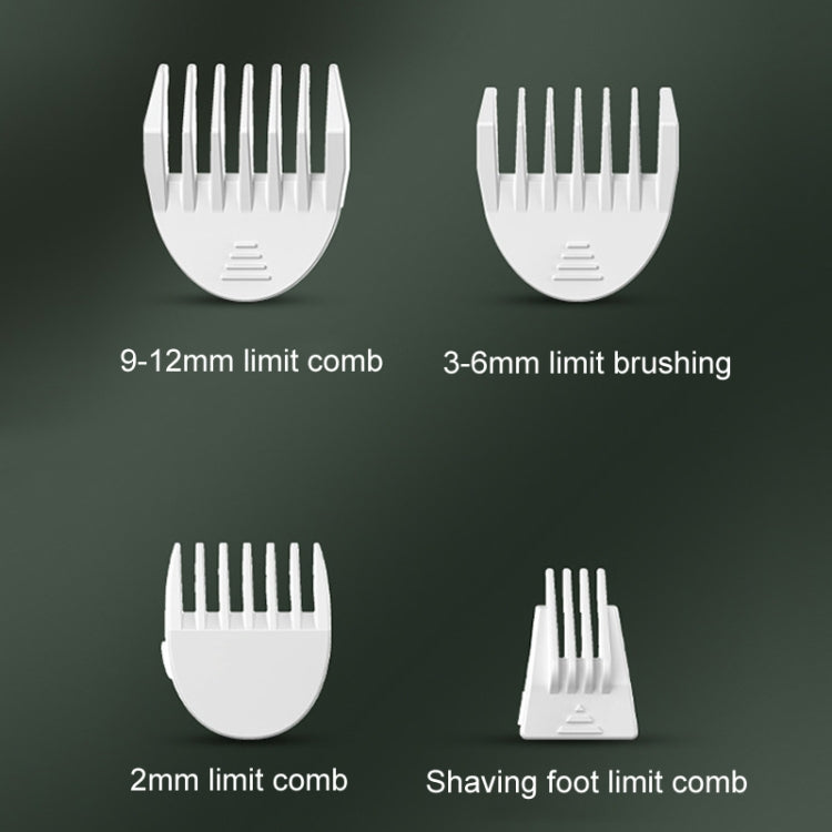 Pet Shaver Cat Dog Paw Hair Clipper Electric Fader, Color: 3 in 1 Green