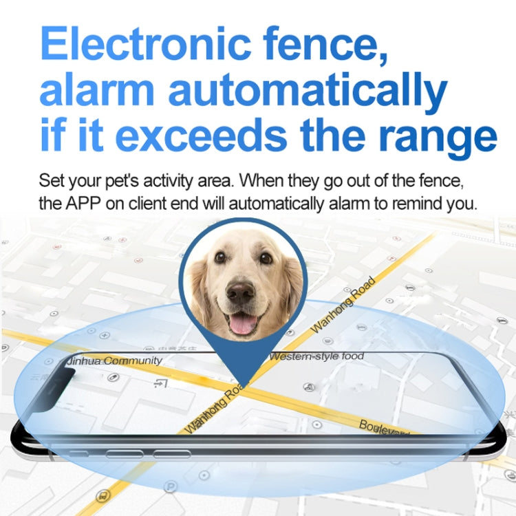 GPS Wireless Wifi Pet Location Chasing Cat Dog Collar Anti-loss Locator(Sky Blue)