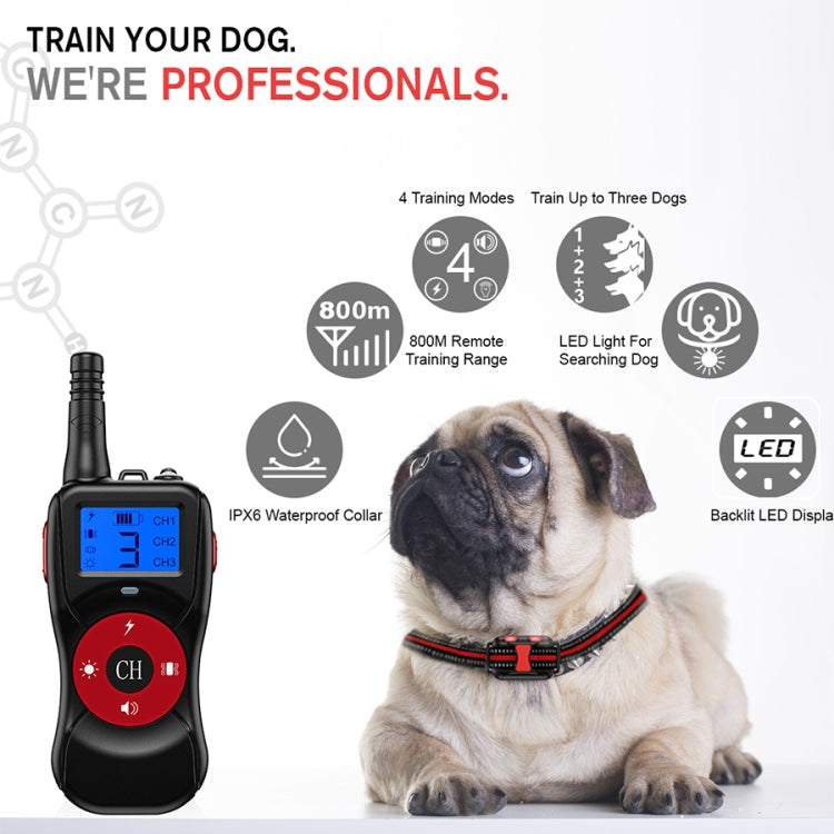 Smart Electronic Remote Control Dog Training Device Waterproof Pets Bark Stopper, Size: For-Two-Dog(Red)