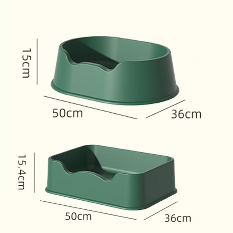 Open Litter Pan Large Capacity Plastic Pet Kennel, Model: Square Orange