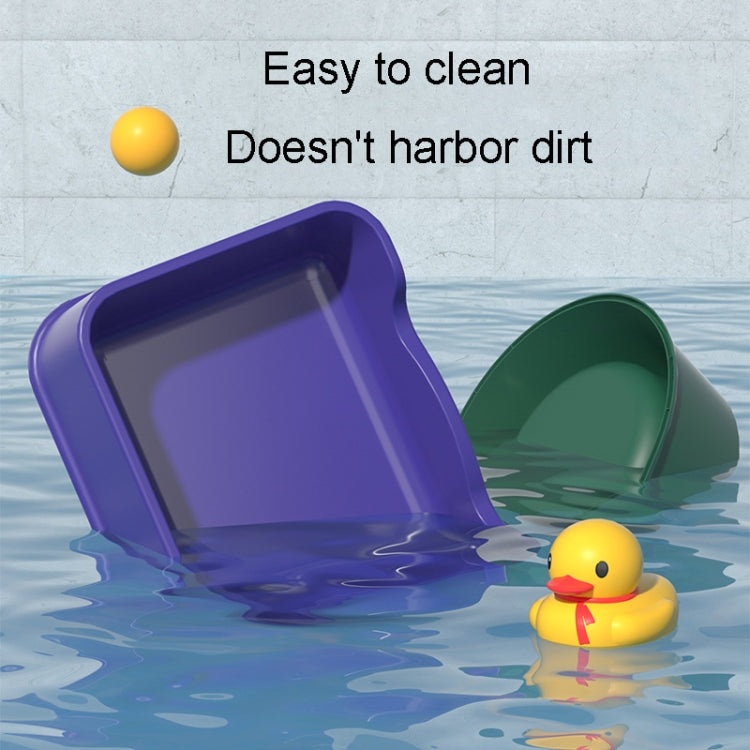 Open Litter Pan Large Capacity Plastic Pet Kennel, Model: Square Green