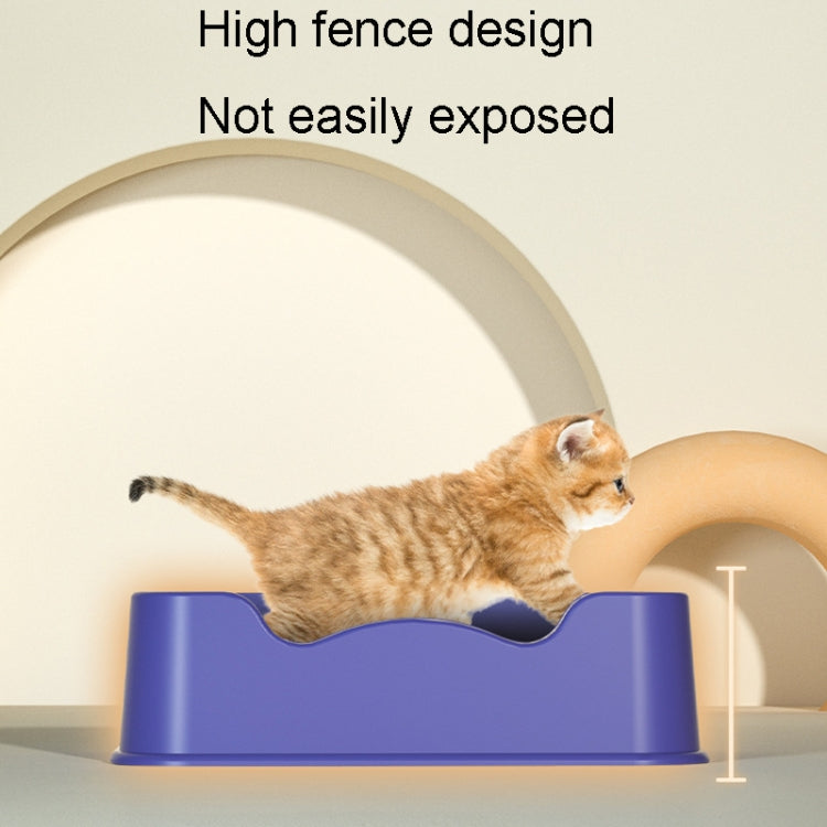 Open Litter Pan Large Capacity Plastic Pet Kennel, Model: Square Orange