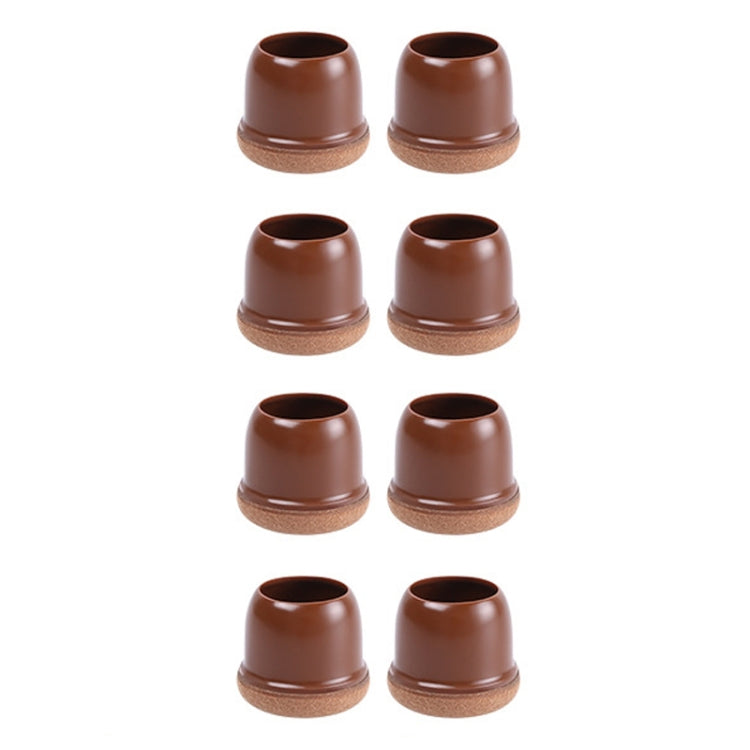 0.75 inch Small 8pcs /Set Round Table And Chair Leg Covers For Tiles/Wooden Floors Furniture Protectors(Light Brown)