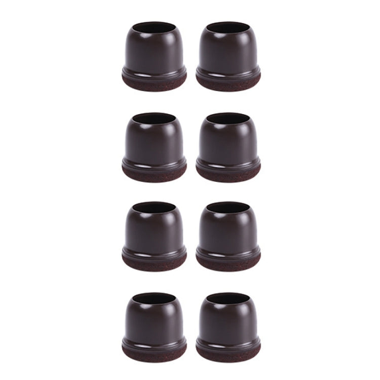 1 inch Medium 8pcs /Set Round Table And Chair Leg Covers For Tiles/Wooden Floors Furniture Protectors(Dark Brown)