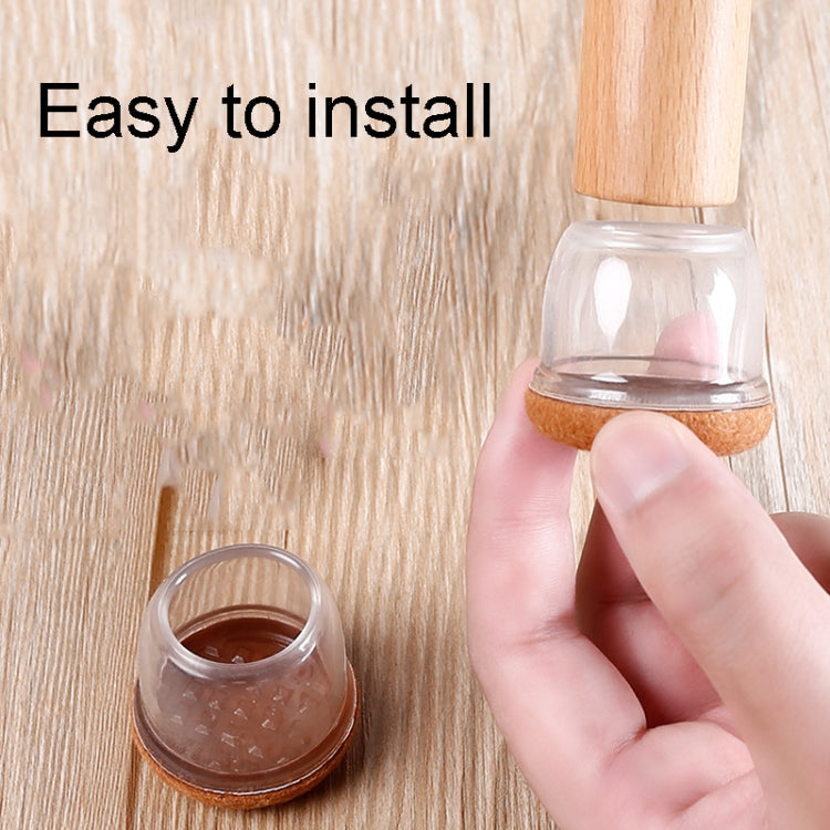 0.75 inch Small 8pcs /Set Round Table And Chair Leg Covers For Tiles/Wooden Floors Furniture Protectors(Light Brown)