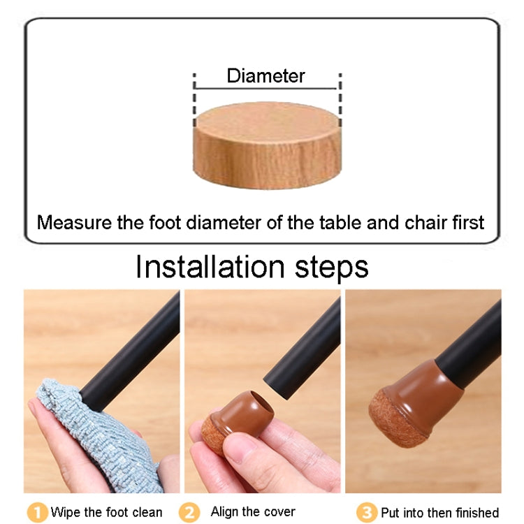 0.75 inch Small 8pcs /Set Round Table And Chair Leg Covers For Tiles/Wooden Floors Furniture Protectors(Transparent)