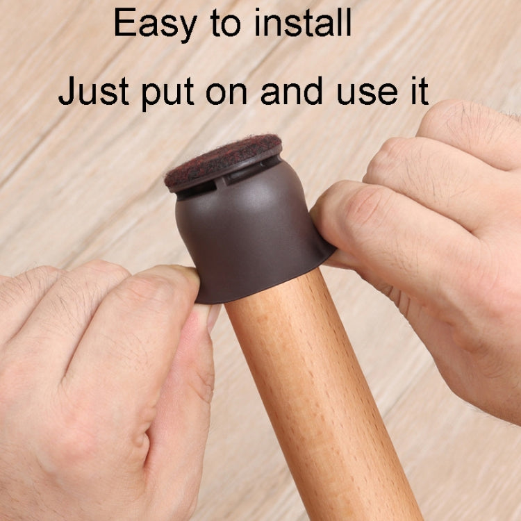 1 inch 8pcs /Set 15 Degree Tilt Table And Chair Feet One-Piece Shock-Absorbing Protective Cover For Chairs(Square)