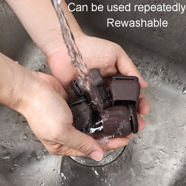 0.75 inch 8pcs /Set 15 Degree Tilt Table And Chair Feet One-Piece Shock-Absorbing Protective Cover For Chairs(Square)