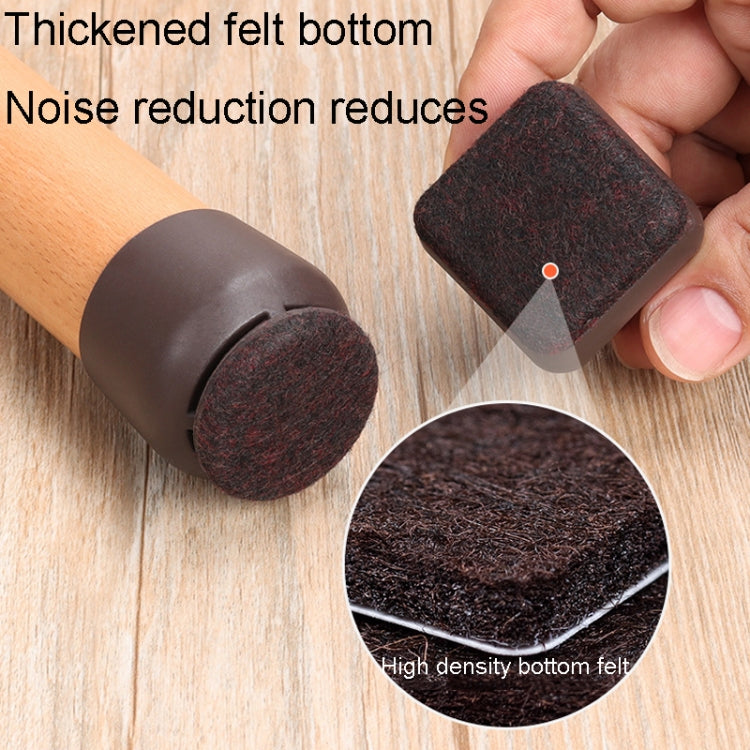 1 inch 8pcs /Set 15 Degree Tilt Table And Chair Feet One-Piece Shock-Absorbing Protective Cover For Chairs(Round)