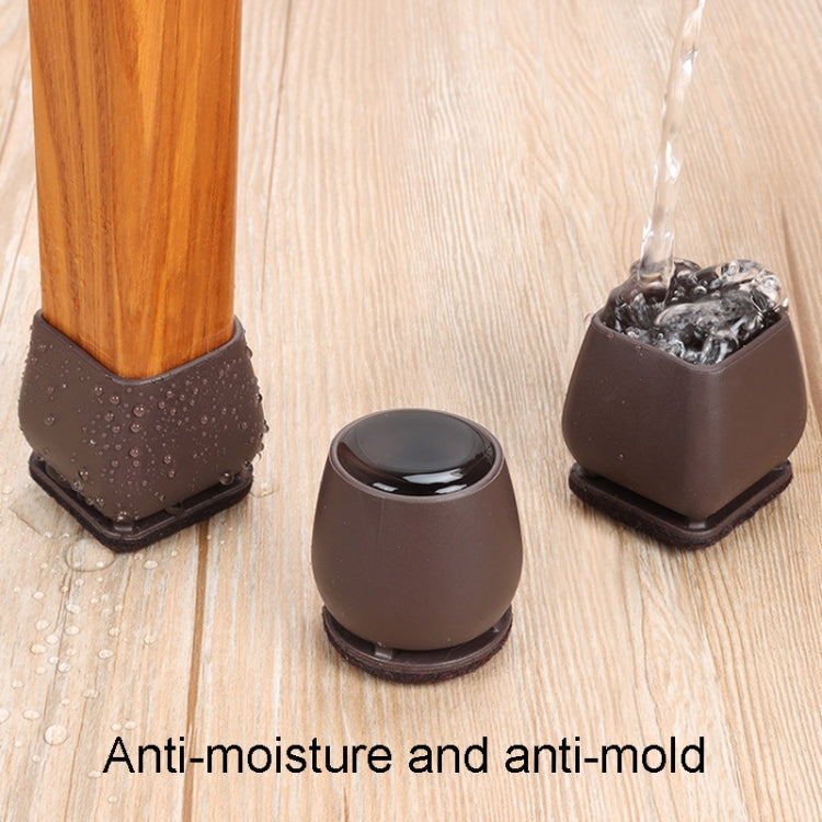 1 inch 8pcs /Set 15 Degree Tilt Table And Chair Feet One-Piece Shock-Absorbing Protective Cover For Chairs(Round)