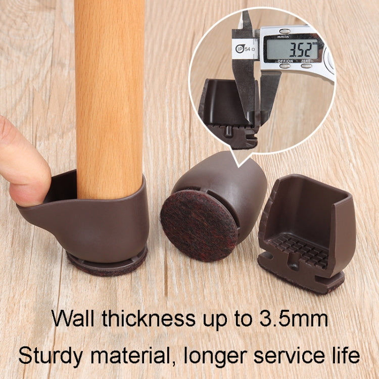 1.25 inch 8pcs /Set 15 Degree Tilt Table And Chair Feet One-Piece Shock-Absorbing Protective Cover For Chairs(Square)