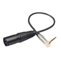 0.3m 90 Degree 3.5mm Stereo TRS Male to XLR 3Pin Male Audio Cable(Black)