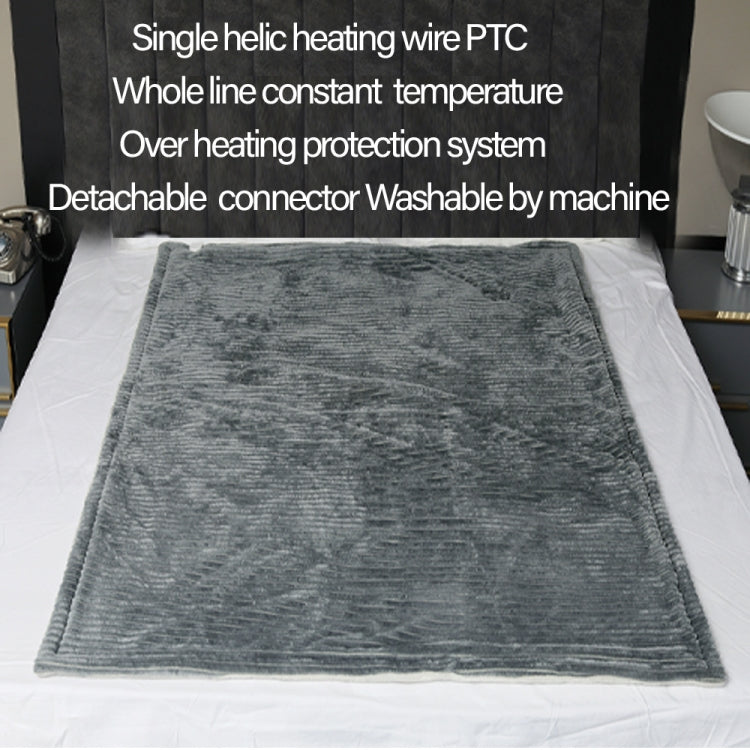 1.3 x 1.6m 220V Electric Blanket Heated Mattress Shawl Winter Body Warmer EU Plug(Dot Velvet)