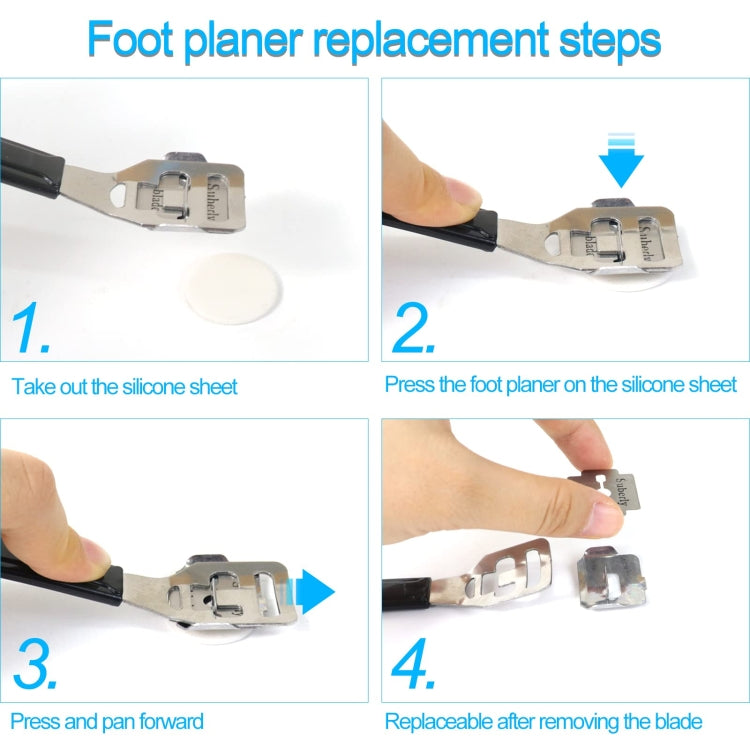 10 In 1 Foot File Clean Tool Kit Foot Care Pedicure Tools Set(Black)