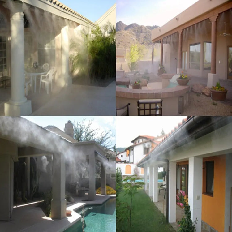 1/2 Points Outer Thread With Filter Copper Three Hole Agricultural Sprayer Horticulture Seedling Irrigation Dust Removal Cooling Fogging Nozzle