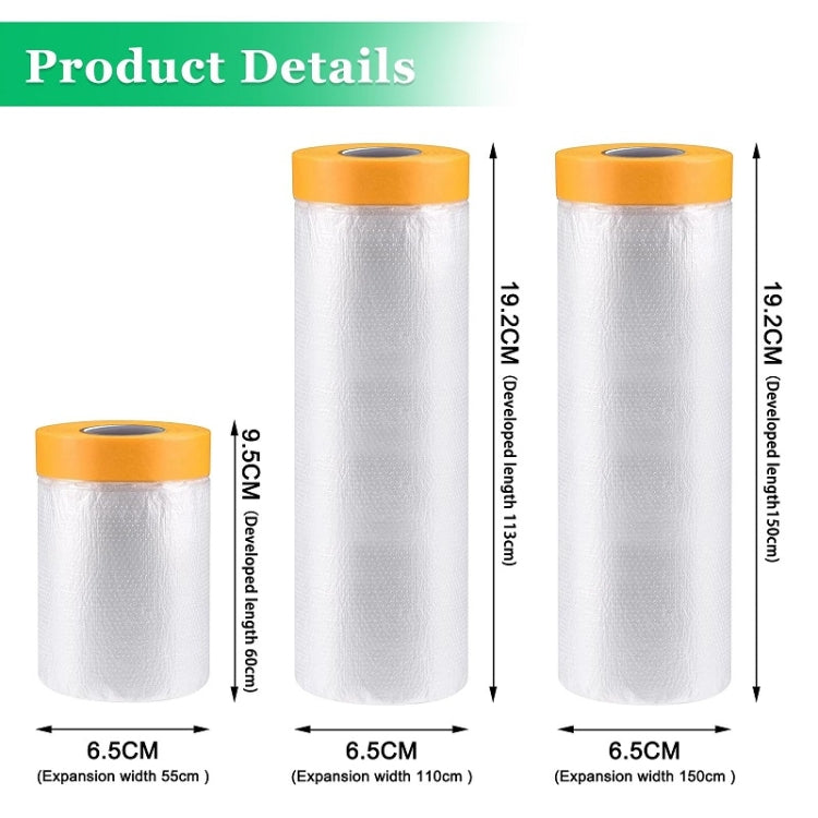 1.5m x 20m Furniture Wall Decoration Dustproof Masking Film Car Protective Film