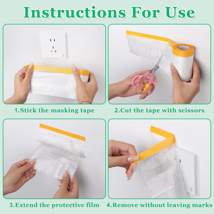 1.1m x 20m Furniture Wall Decoration Dustproof Masking Film Car Protective Film