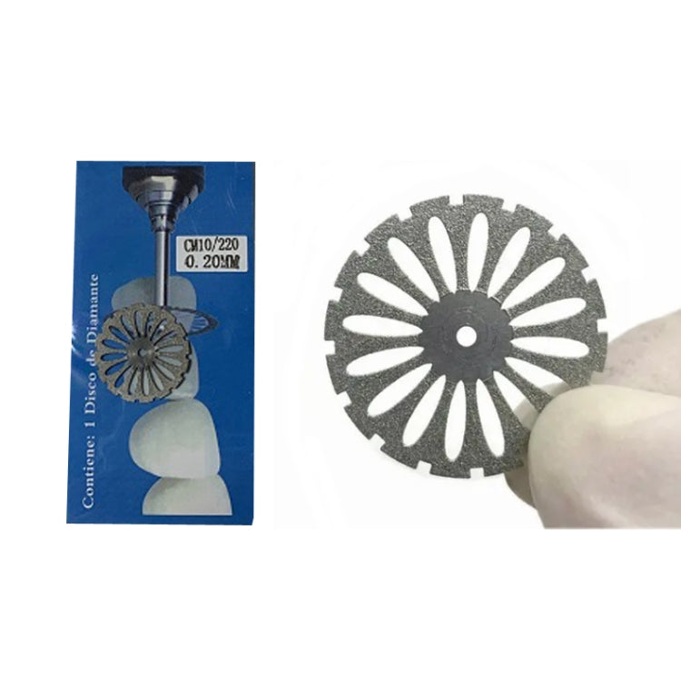 0.2mm Dental Lab Polishing Diamond Discs Dentist Rotary Cutting Tool CM10/220