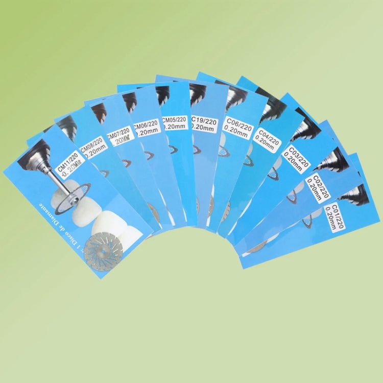 0.2mm Dental Lab Polishing Diamond Discs Dentist Rotary Cutting Tool CM06/220