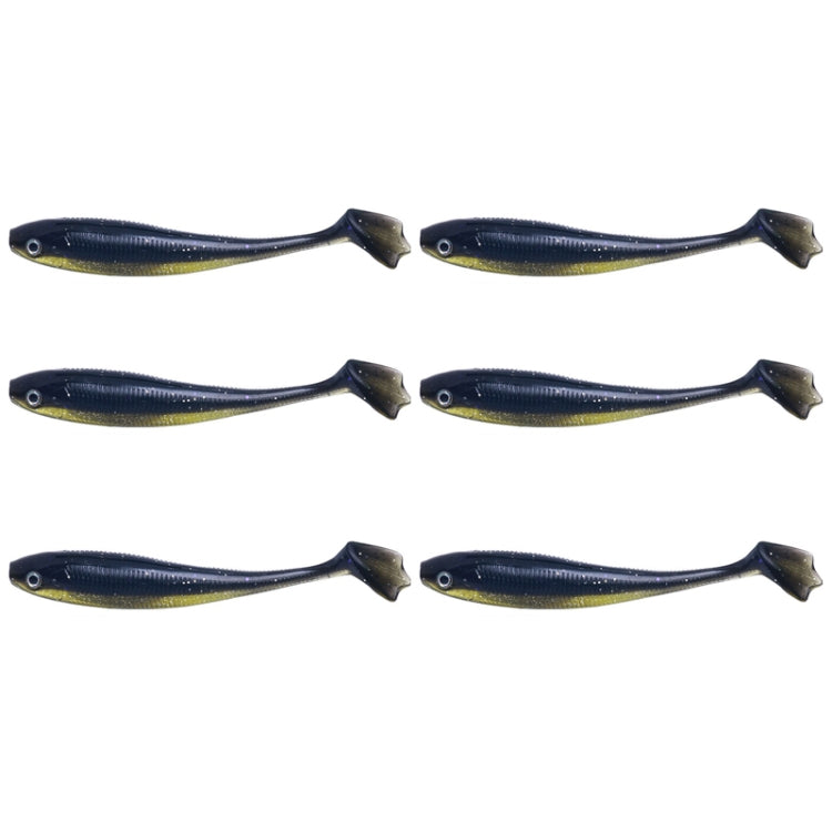 10.5cm 6pcs /Pack HENGJIA T-Tail Soft Dummy Bait Freshwater Fishing Lures(Color 1)
