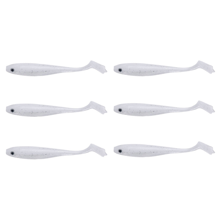 10.5cm 6pcs /Pack HENGJIA T-Tail Soft Dummy Bait Freshwater Fishing Lures(Color 4)