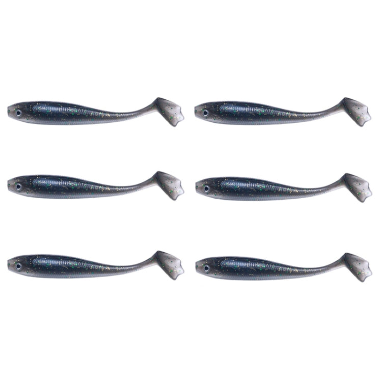 10.5cm 6pcs /Pack HENGJIA T-Tail Soft Dummy Bait Freshwater Fishing Lures(Color 6)