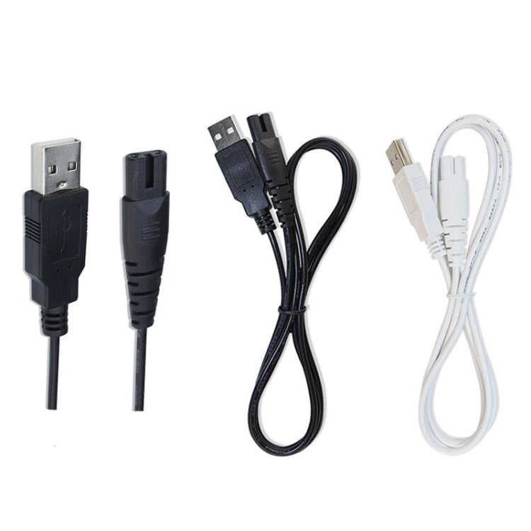 1.25m For Shaver / Water Refill Device USB TTo 8-Figure Tail Charging Cable Power Cord(Black)