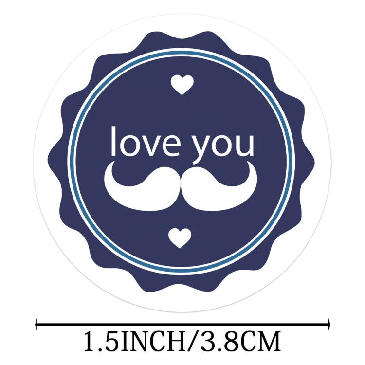1.5 Inch  500pcs /Roll Happy Fathers Day Stickers For Box And Gifts Wrapping Decoration(Style Three)
