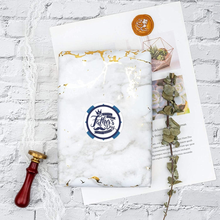 1.5 Inch  500pcs /Roll Happy Fathers Day Stickers For Box And Gifts Wrapping Decoration(Style Two)