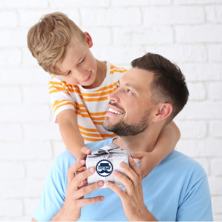 1.5 Inch  500pcs /Roll Happy Fathers Day Stickers For Box And Gifts Wrapping Decoration(Style Two)