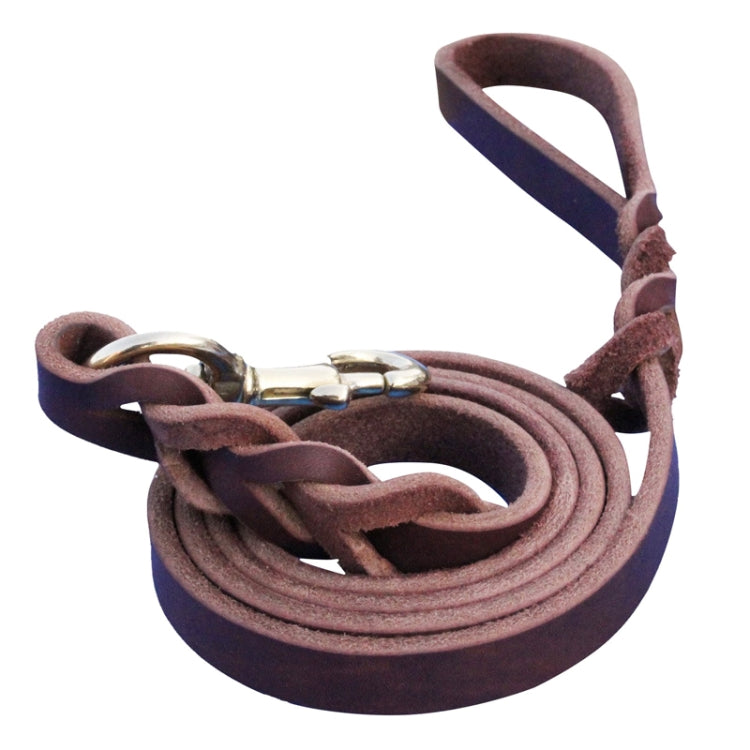 1.2 x 300cm Pet Outing Cowhide Towing Leash Dog Training Harness(Iron Hook)