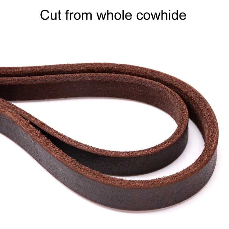 1.2 x 150cm Pet Outing Cowhide Towing Leash Dog Training Harness(Iron Hook)