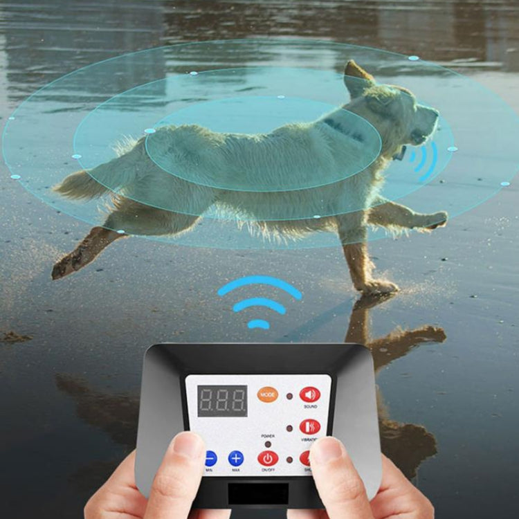 1 Drag 1 Pet Electronic Fence Wireless Dog Trainer Smart Electric Shock Dog Collar(Black)