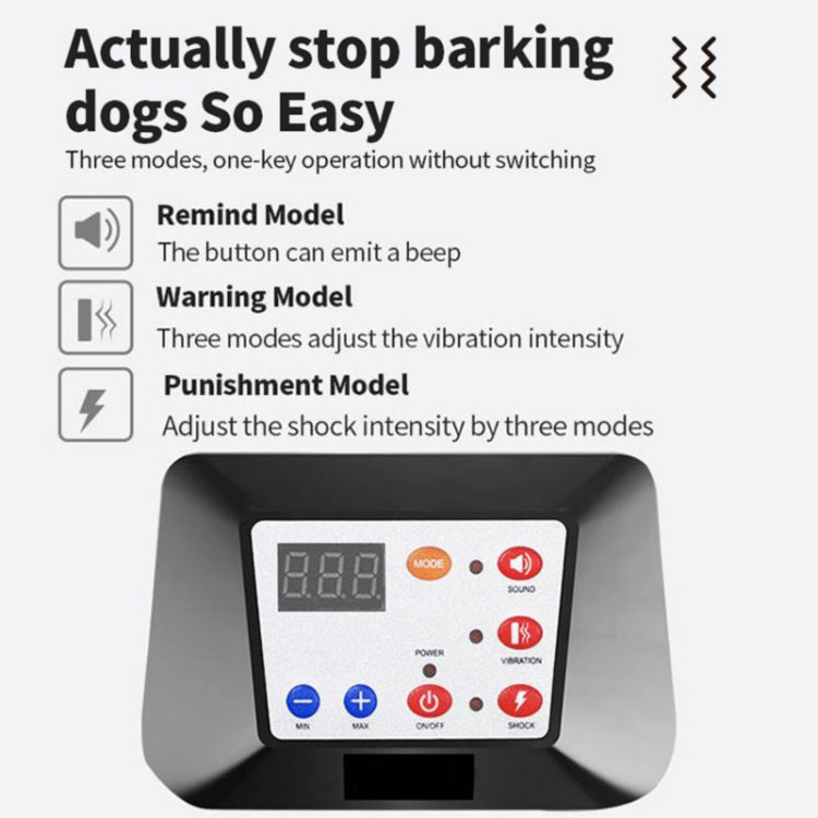 1 Drag 1 Pet Electronic Fence Wireless Dog Trainer Smart Electric Shock Dog Collar(Black)