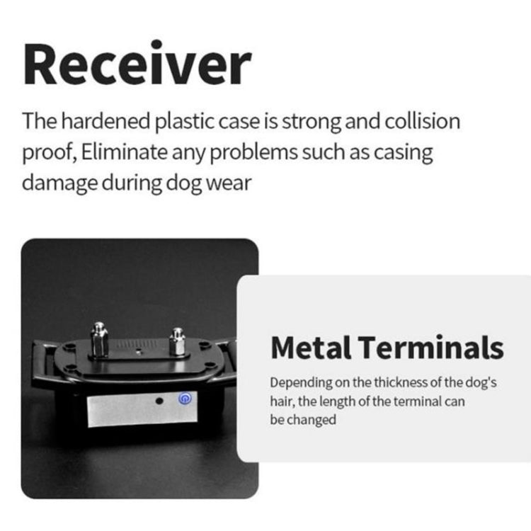 1 Drag 3 Pet Electronic Fence Wireless Dog Trainer Smart Electric Shock Dog Collar(Black)