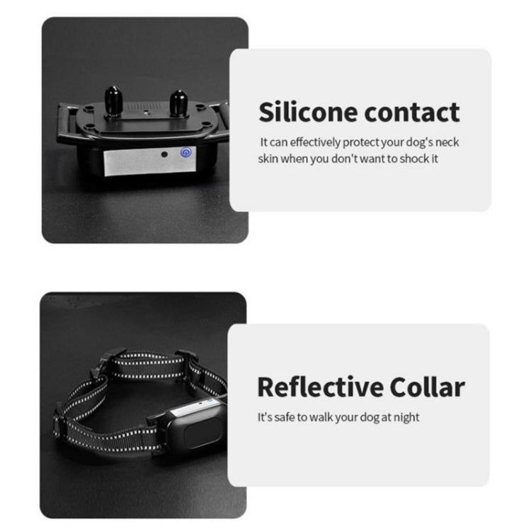 1 Drag 2 Pet Electronic Fence Wireless Dog Trainer Smart Electric Shock Dog Collar(Black)