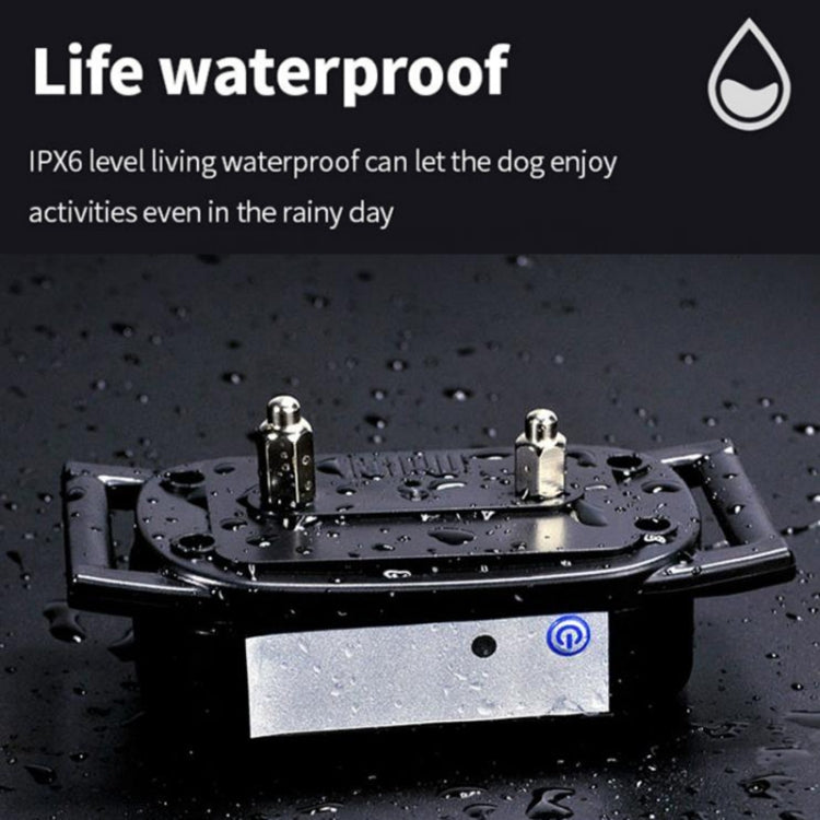 1 Drag 2 Pet Electronic Fence Wireless Dog Trainer Smart Electric Shock Dog Collar(Black)