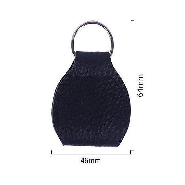 10 PCS Genuine Leather Guitar Pick Storage Bag with Key Ring, Color:Brown